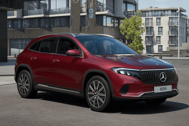 Mercedes Benz Eqa Manufaktur Patagonia Red Color Image
